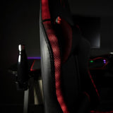 Konix Silla Gaming Phantom - Iluminación RGB - Inclinación del Asiento 135° - Cuero sintético Liso - Cojín Lumbar y Cervical - Negro