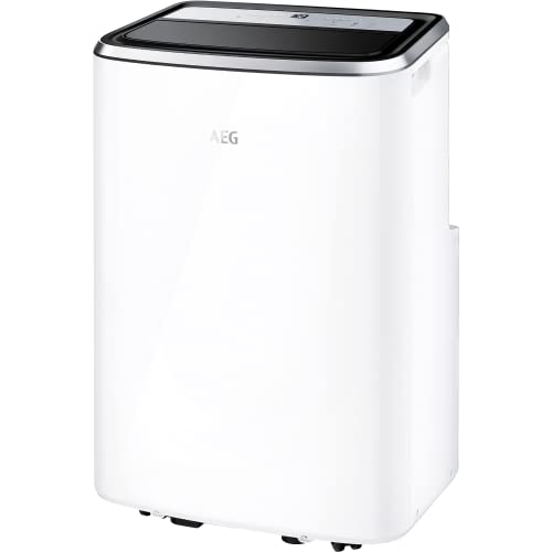 AEG AXP26U338CW Aire Acondicionado Portátil ChillFlex Pro - Función Frío, Deshumidificador y Ventilador - 9000BTUs, R290, 30-40m2, Mando, Temporizador, Filtro Anti Bacteriano, Silencioso - Blanco