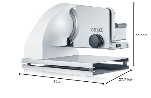 Graef SKS901EU Cortafiambres, 185 W, Aluminio, Blanco