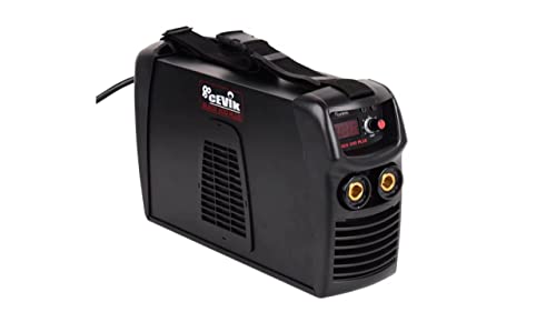 CEVIK PRO CE-BLACK200PLUS - Soldador Inverter MMA con Máscara de Soldadura y Portaelectrodo - 200A 40% 230V - Electrodos hasta 5mm - Display Digital -IGBT- Conectable a Generador - Máquina de Soldar