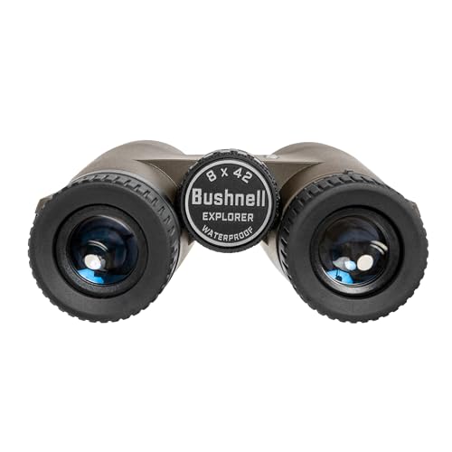 Bushnell - Explorer 8x42 - Binocular - Prisma de Techo - Marrón - Impermeable - IPX7 - Totalmente Multicapa - Prisma BaK4-210842RB