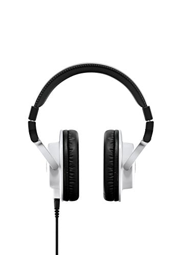 Yamaha HPH-MT5 Auriculares de estudio - Auriculares de monitorización plegables con cable de 3 m y adaptador para jack estéreo estándar de 6,3 mm, blanco