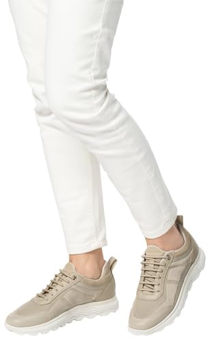 Geox D Spherica C, Zapatillas Mujer, Lt Taupe, 38 EU