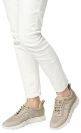 Geox D Spherica C, Zapatillas Mujer, Lt Taupe, 38 EU