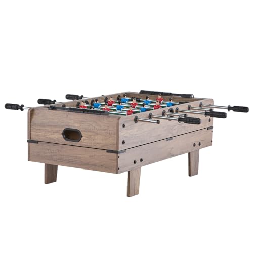 VEVOR Mesa de Juego Combinada 4 en 1 de Hockey de Aire de 82 cm, con Billar, Hockey, Futbolín, Ping Pong, Empujadores y Discos, Mesa de Juegos Deportivos a Niños, Sala de Juegos Familiar, Oficina