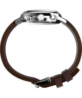 Timex Marlin Chronograph - Reloj de 40 mm para hombre, correa de liberación rápida de cuero marrón, esfera azul, caja de acero inoxidable TW2W10200