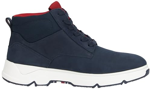 Tommy Hilfiger Botas caña baja Hombre Hybrid Chukka de piel, Azul (Desert Sky), 40