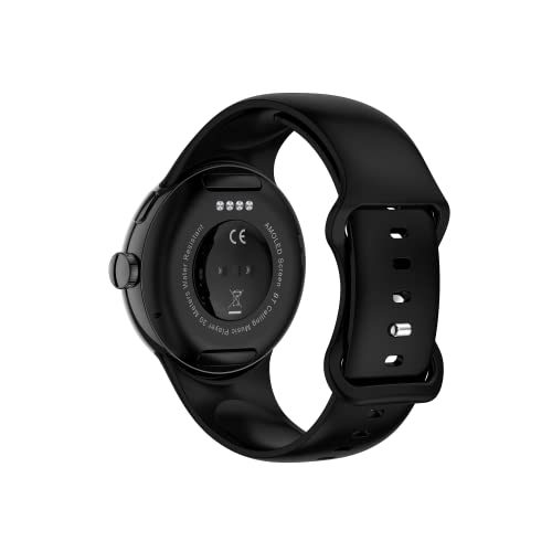 WIFIT - Reloj Inteligente WiWatch R1 Negro Android e iOS - 1.3" AMOLED - A-GPS - Monitor de sueño - Sensor de oxígeno - 100 Modos Deportivos - Autonomía de 14 días, Negro, Large, Híbrido