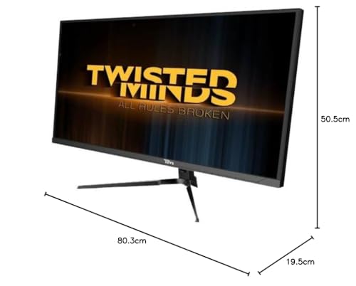 Twisted Minds Monitor para Gaming, Pantalla de 32 Pulgadas Fast VA - Resolución 2560 x 1440 QHD, frecuencia actualización 180 Hz, relación Aspecto 16:9, Tiempo Respuesta 1 ms - Negro (TM32QHD165VA)