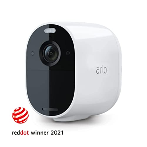 Arlo Essential Camara Vigilancia WiFi Exterior 1080p HD, Camara Vigilancia WiFi Interior, Sensor de Movimiento, Alarmas Para Casa, Prueba Arlo Secure Incluida, Visión Nocturna, 3 Cámaras, Blancas