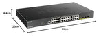 D-Link DGS-1250-28XMP - Switch 28 puertos PoE Gigabit Gestionable con UpLink a 10Gbps, Layer 2 y Layer 3 Lite (24x 10/100/1000BASE-T PoE, 4x 10G uplink SFP+ y 1x consola RJ-45), Negro