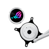 ROG Strix LC III 360 ARGB White Edition - Refrigeración líquida AiO Todo en uno con Bloque de Agua Giratorio 360°, Bomba Gen7 v2 de Asetek, Ventiladores ROG ARGB e iluminación Aura Personalizada