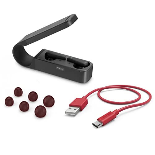 Hama | Auriculares Bluetooth (6h de música, True Wireless, Micrófono Integrado, Sensor táctil, Compatible con Siri y Google Assistant), Color Negro