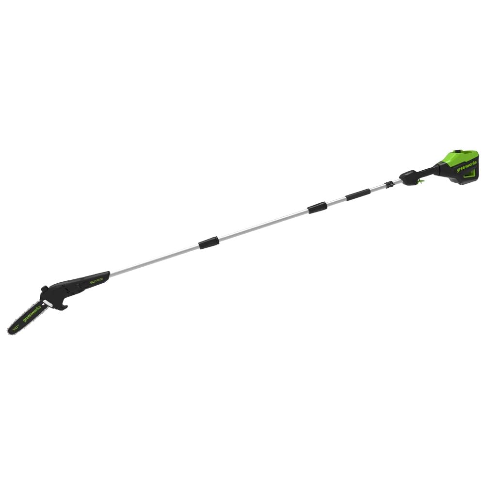 Greenworks 60V 25cm Sierra de palo inalámbrica, 2,81 m de longitud de acero, mini motosierra eléctrica Gen 2 con suministro automático de aceite, velocidad de cadena de 13 m/s, solo herramientas