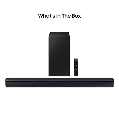 Samsung Barra de Sonido HW-C430/ZF Serie C, 3 Altavoces, subwoofer Incluido, Audio de 2.1 Canales, Adaptive Sound Lite, Negro 2023