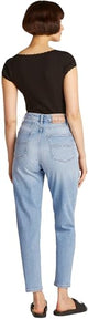 Tommy Jeans Vaqueros Mujer Mom Jeans Cintura Alta, Azul (Denim Light), 28W/26L
