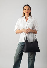 Carlheim, Gotland Genuine Leather collection, Vera Genuine Leather Handbag (Black)