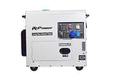 ITCPower - Generador eléctrico diésel monofásico e insonorizado con potencia máxima de 6000W, dispone de ATS - Especial apoyo solar, depósito de 28L. DG8000SE-LRS