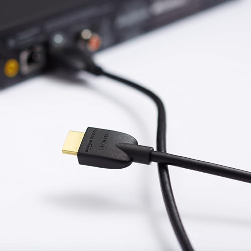 Amazon Basics Cable HDMI 4K de 1.8 m, alta velocidad de 18 Gbps con Ethernet, 4K@60 Hz, 2160p, paquete de 24, Negro