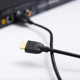 Amazon Basics Cable HDMI 4K de 1.8 m, alta velocidad de 18 Gbps con Ethernet, 4K@60 Hz, 2160p, paquete de 24, Negro