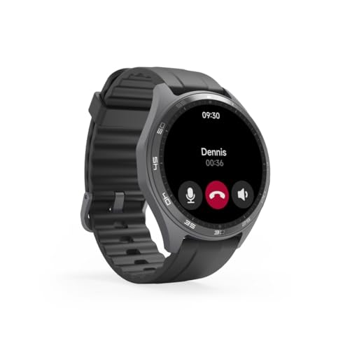 Hama | Reloj Inteligente 1.43" (Smartwatch Resistente al Agua IP68, GPS, análisis sueño, frecuencia Cardiaca, Monitor de hasta 100 Actividades, Pantalla táctil) Azul