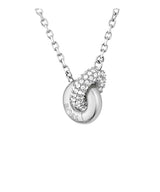 BOSS Jewelry Collar para Mujer Colección LIVE PRECIOUS en Acero Inoxidable con Anillos Entrecruzados y Cristales - 1580754