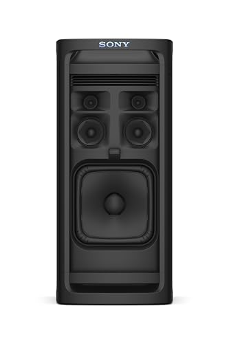 Sony ULT Tower 9, Ultimate Bluetooth Party Speaker, 25 H de batería y alimentación de Red, 2 Modos ULT Power Sound, X-Balanced Speaker, 360 Luces y Sonido, entradas de Karaoke, Negro