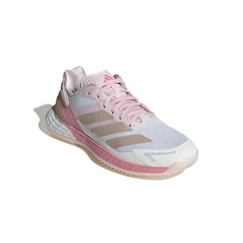 adidas Defiant Speed 2 Tennis Shoes, Zapatillas de Tenis Mujer, FTWR White/Ash Pearl/Bliss Pink, 39 1/3 EU