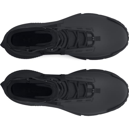 Under Armour Mens Charged Valsetz Waterproof Zip Walking Boots, Black Black Jet Gray, 44 EU