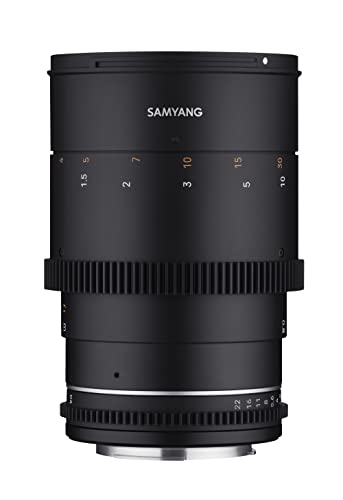 Samyang MF 135 mm T2,2 VDSLR MK2 Canon EF Objetivo de vídeo Cine de Formato Completo Distancia Focal Fija para Canon EF EF-S Cámara, Enfoque Manual, para EOS 5D Mark IV, 6D Mark II, 90D, 77D, Negro