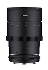 Samyang MF 135 mm T2,2 VDSLR MK2 Canon EF Objetivo de vídeo Cine de Formato Completo Distancia Focal Fija para Canon EF EF-S Cámara, Enfoque Manual, para EOS 5D Mark IV, 6D Mark II, 90D, 77D, Negro