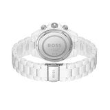 BOSS Reloj Analógico de Cuarzo Multifunción para Mujer Colección Novia con Correa de Cerámica Blanca - 1502630