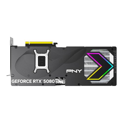 PNY Tarjeta Gráfica GeForce RTX™ 5080 16GB ARGB OC Triple Fan DLSS 4