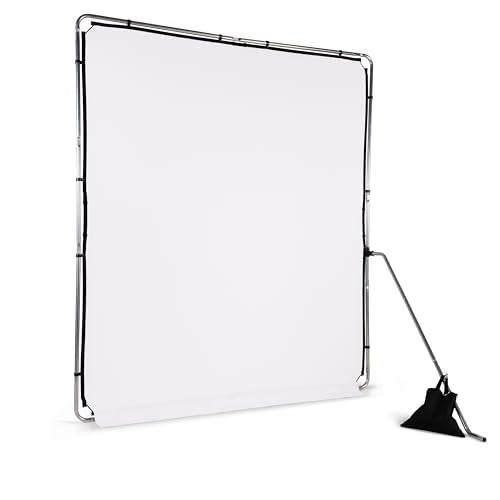 Manfrotto EzyFrame Kit de Fondo Colapsable Gran Formato para Fotografía/Vídeo - 2 x 2,3 m - Blanco - Estructura en Aluminio de Montaje Rápido - Incluye Maletín Rígido - Ultraportátil - LL LB7950
