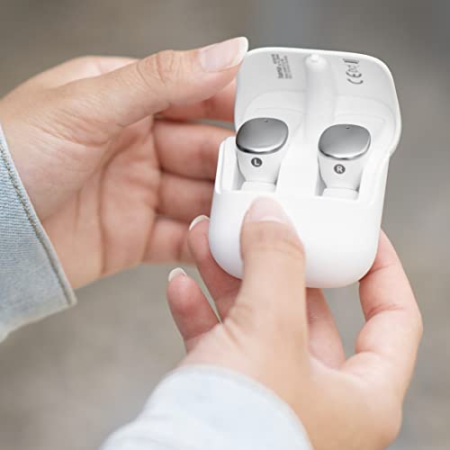 Hama | Auriculares Bluetooth (Control táctil, Resistente a Salpicaduras IPX5, Comandos de Voz, Batería Duradera) Color Blanco