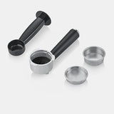SEVERIN Máquina de café espresso Newspresa, máquina de portafiltro, bomba ULKA con 20 bares, boquilla espumadora de leche, depósito de agua de 1 L, para una o dos tazas, acero inox 1.350 W, KA 5997