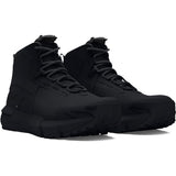 Under Armour UA Charged Valsetz Mid Zapatos tácticos para hombre, cómodas y duraderas botas de montaña, color negro/negro/gris azabache