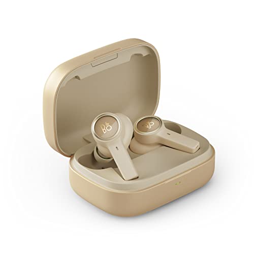 Bang & Olufsen Beoplay EX Auriculares Inalámbricos Bluetooth InEar con Cancelación de Ruido, 6 Micrófonos, Audífonos Impermeables para el Trabajo, Deportivo y Tiempo Libre Gold Tone
