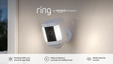 Ring cámara Plus con luces y batería (Spotlight Cam Plus) | Cámara de vigilancia exterior wifi con vídeo HD 1080p, comunicación bidireccional, visión nocturna y focos LED | 30 días gratis de Ring Home