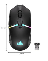 Corsair NIGHTSABRE WIRELESS RGB FPS/MOBA Ratón para Juegos - 26,000 DPI - 11 Botones Programables - Batería Hasta 100hrs - Compatible con iCUE - PC, PS5, PS4, Xbox - Negro