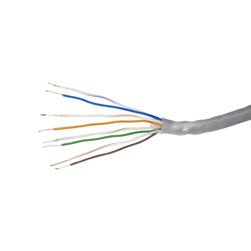 PNI Cable UTP CAT6 CU057 de cobre 0,57mm de 4 pares para internet y sistemas de vigilancia, rollo 305m