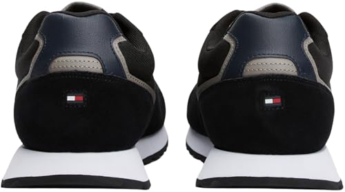 Tommy Hilfiger Runner Sneaker Hombre New Eva Mix Calzado Deportivo, Negro (Black), 42