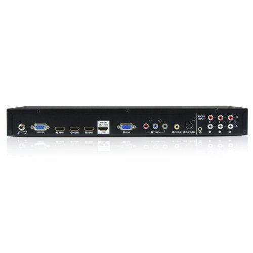 StarTech.com Conmutador Escalador Vídeo HDMI VGA Vídeo por Componentes y Compuesto con Audio de 7 puertos - Serie HD15