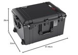 Peli 1637 Air Trolley Ligera y estanca para Drones, cuadrirotores, Flashes y focos de Estudio y Otros Equipos frágiles, 89L de Capacidad, Fabricada en EE.UU., con divisores Acolchados, Color Negro