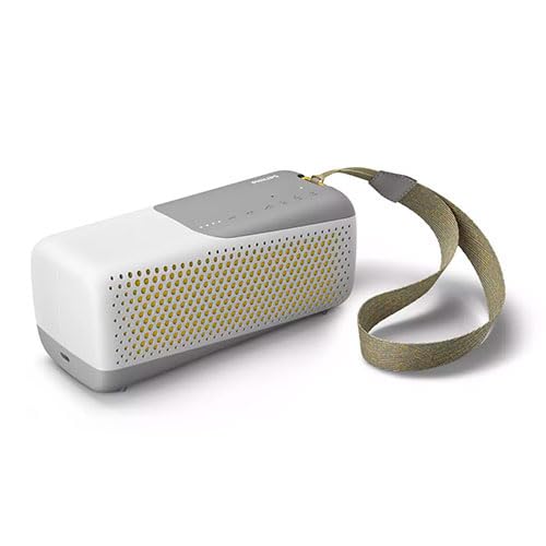Altavoz Bluetooth 10W, Color Blanco, Sonido Potente, conexión inalámbrica, Ideal para música en casa o al Aire Libre.