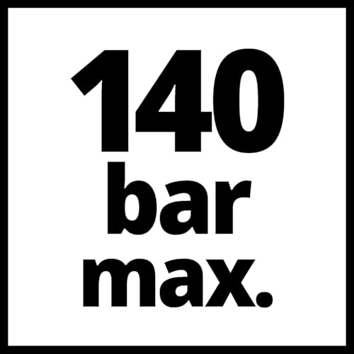 Einhell Original Limpiadora a alta presión TE-HP 140 (máx 140 bar, sistema de acoplamiento rápido , incl. flexible alta presión, pistola, lanza, boquillas, cepillo, contenedor de agente pulverizador)