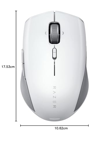 Razer Pro Click Mini - Ratón inalámbrico profesional, ergonómico para una mayor productividad en la oficina para PC / Mac (Bluetooth, hasta 4 dispositivos simultáneamente, hasta 400 horas) Mercury