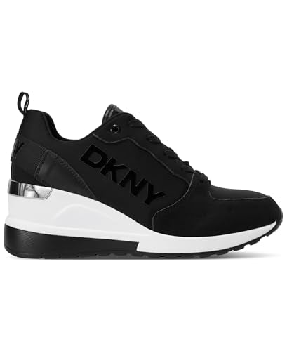 DKNY Zapatillas para Mujer Cait-Wedge, Negro, 39 EU