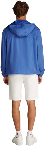 Tommy Jeans Cortavientos Hombre Chicago con capucha, Azul (Tempo Blue), XXL