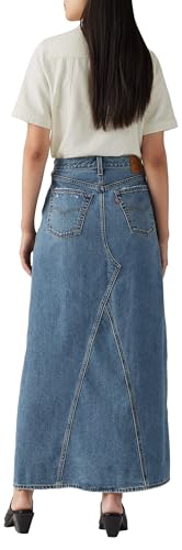 Levi's Iconic Long Skirt W/Slit Falda, Verified Vintage SKI, 27 Mujeres